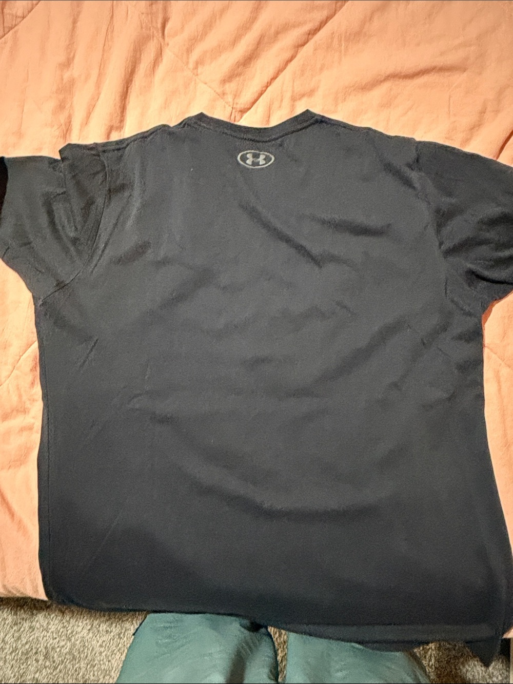 Under Armour Men's Black Crew Neck Graphic Tee with Gray Stripe - Picture 4 of 5